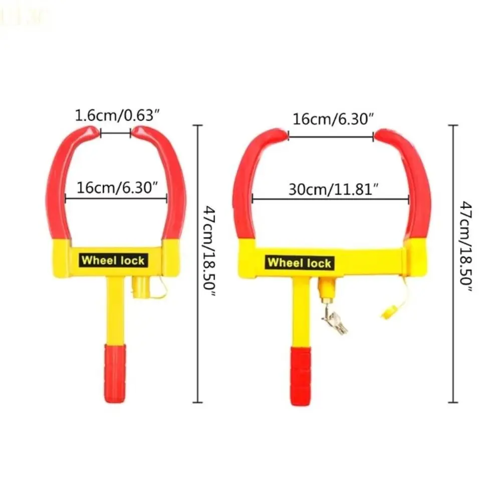 Accessory Heavy Duty Tire Lock Universal Fitment Ox Horn Design Wheel Clamp Lock Vice Lock Portable Tire Claw Trailer