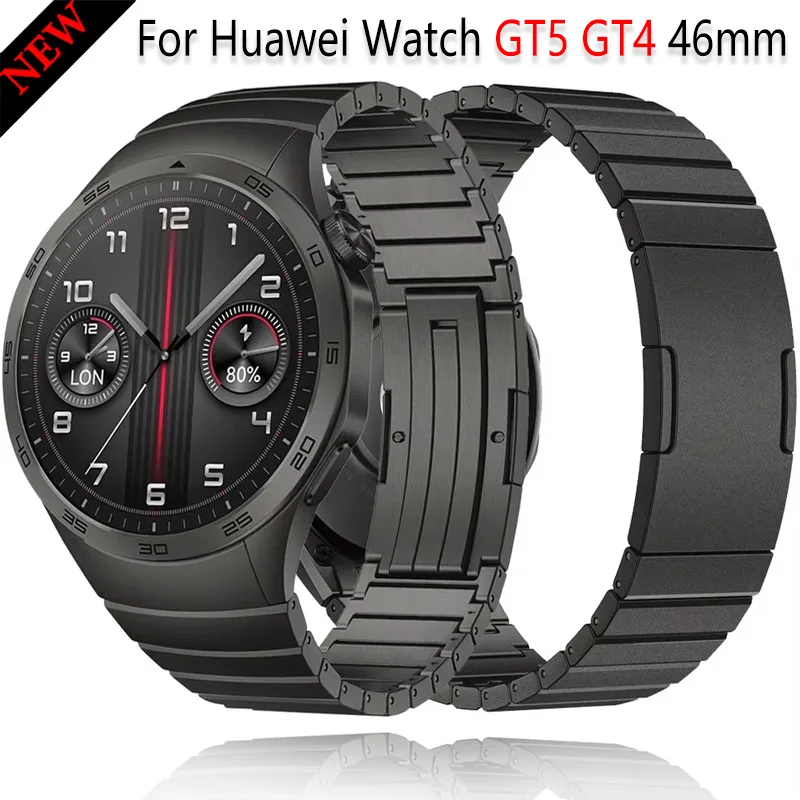 

Оригинальный металлический ремешок без зазоров для Huawei Watch GT4, 46 мм, съемный браслет из нержавеющей стали Correa для Huawei GT5, 46 мм, браслет