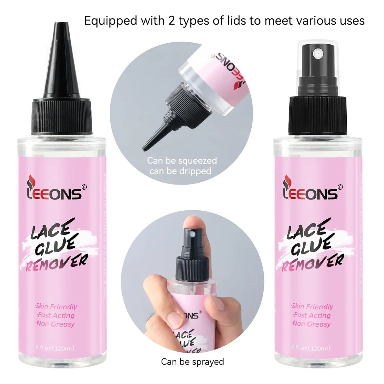 Strong Hold Lace Wig Glue with Glue Remover Professional Wigs Liquid Glue for Wearing Lace Wigs Waterproof Hair Adhesives Glue