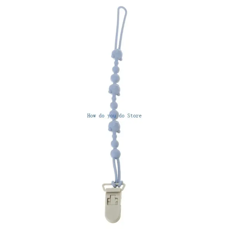 

19QF Простая силиконовая цепочка для детской соски, простой в использовании зажим для соски, зажим для игрушки при прорезывании