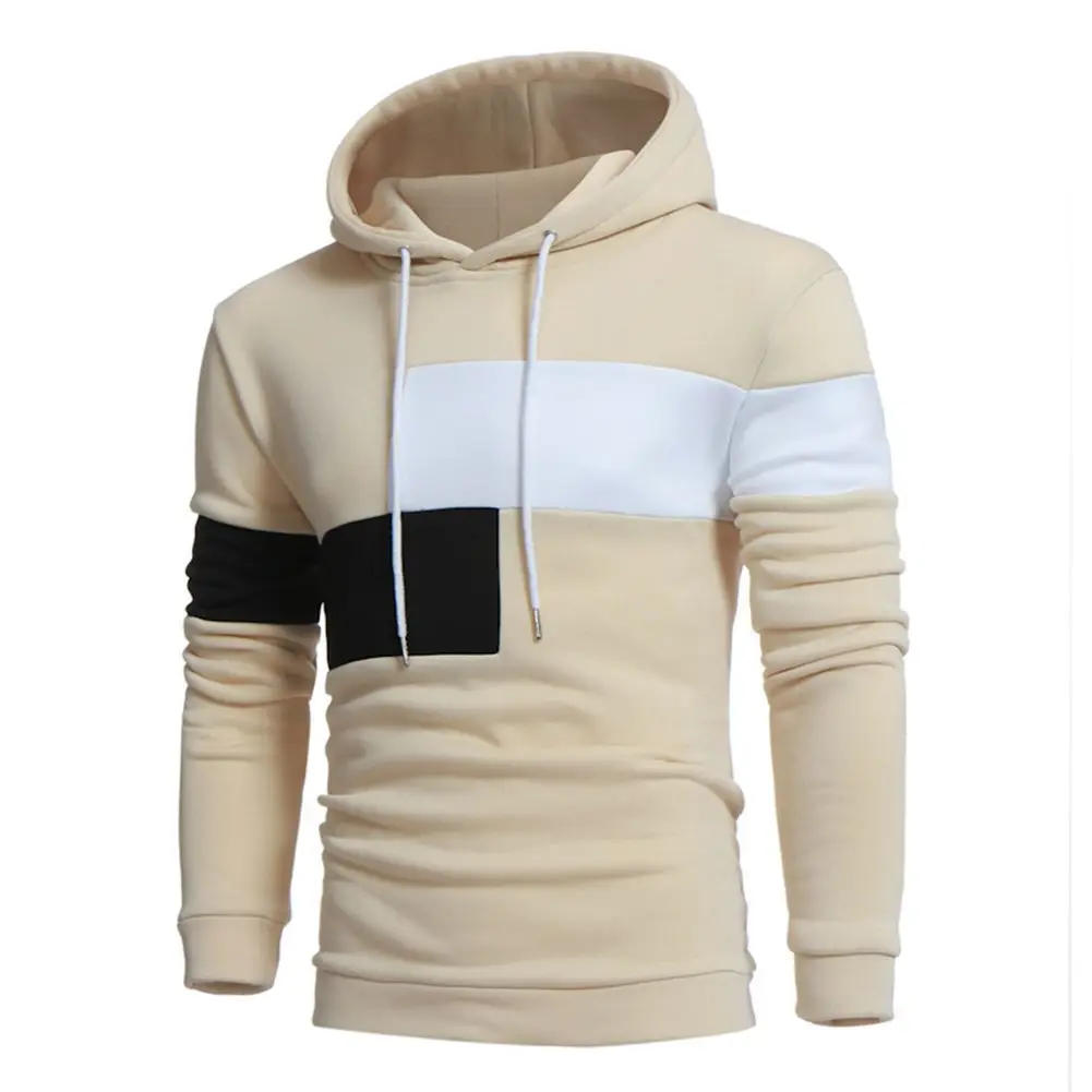 2024 New Hot Selling Autumn and Winter Men's Fashionable Color Blocked Hoodie Color Blocked Hooded Sweatshirt