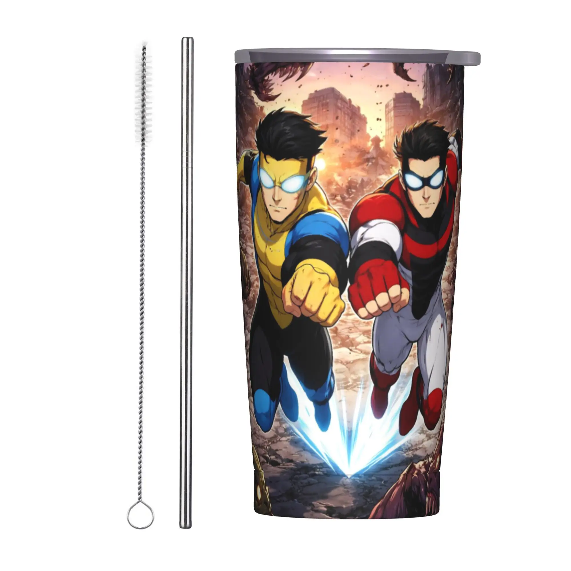 Invincibles Comic Tumbler Vacuum Insulated  Coffee Cups Vacuum Flask Smoothie Tea Mugs Water Bottle 20oz