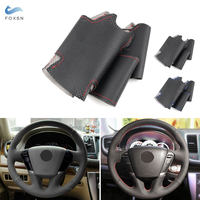 For Nissan Teana Murano Z51 Elgrand Quest Hand-stitched Car Steering Wheel Perforated Leather Cover Trim Interior Accessories