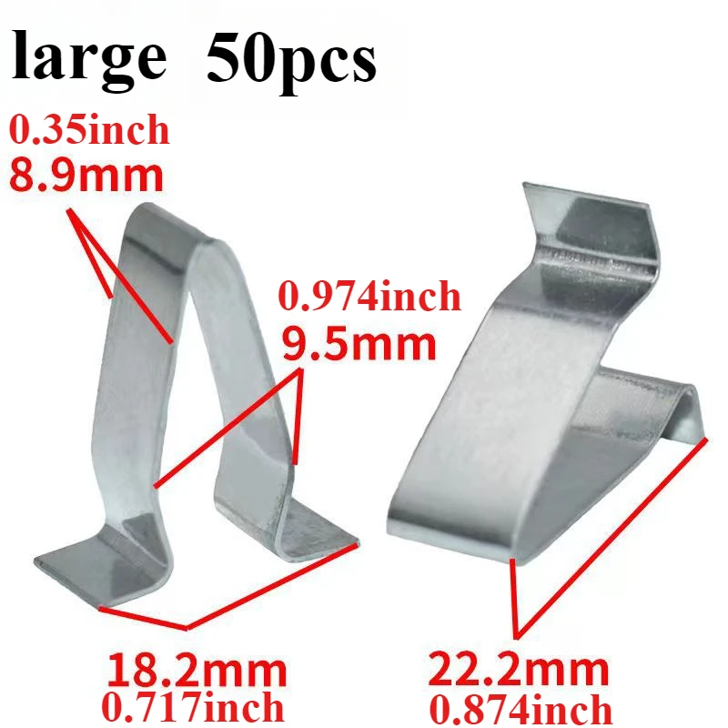 10-100X Auto Tür Metall Trim Panel Frühling Clip Trim Moulding Clip Für VW Audi GTI R32 Passat Jetta Kaninchen Tiguan Quattro Q3 Q5 Q8