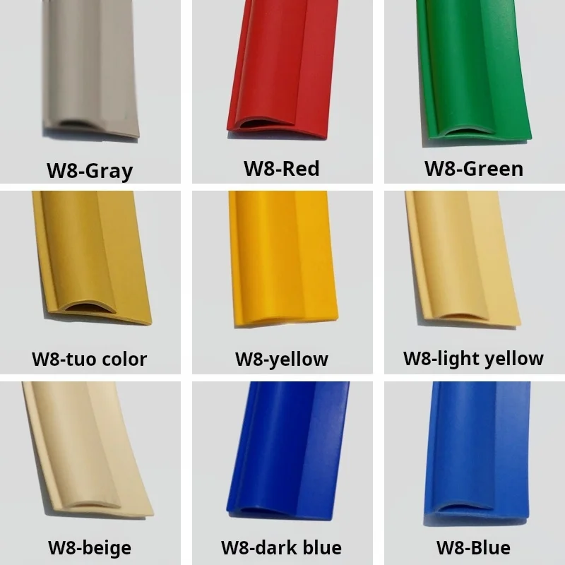 1M PVC Sealing Strip Floor Adhesive Edge Wrapping Carpet Floor Edge Pressing And Sealing Strip Threshold Height Connecting Strip