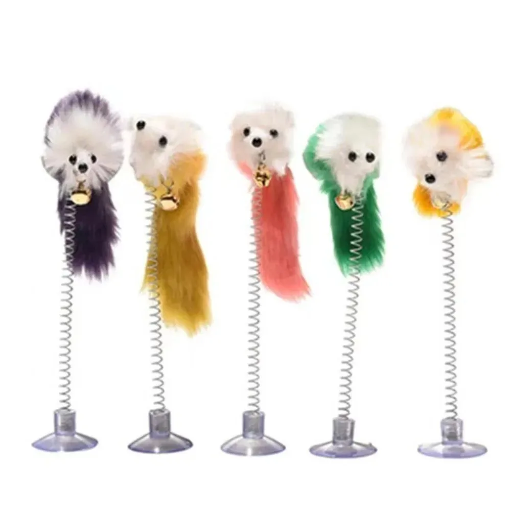 1/2/3PCS Pet Cat Interactive Toys Feather Rod Mouse Toy With Mini Bell Cat Catcher Teaser Stick Wand For Indoor Cats Playing