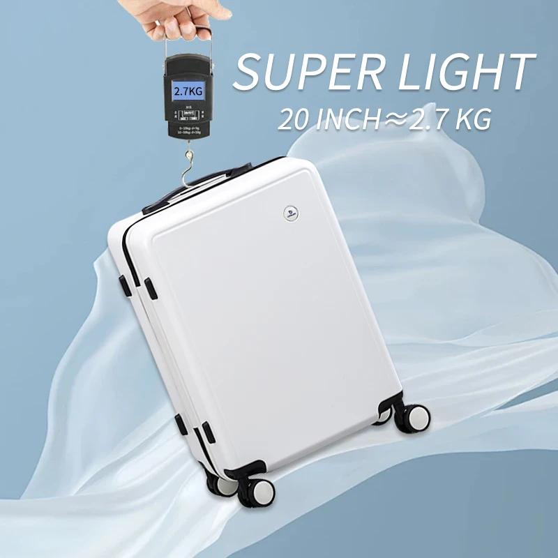 1-Piece Set 16/20/ 24inch Lightweight Trolley Suitcase in Macaron Colors with Large Capacity, Universal Wheels, and Phone Holder, Suitable for Short Trips, Vacations, and Family Travel