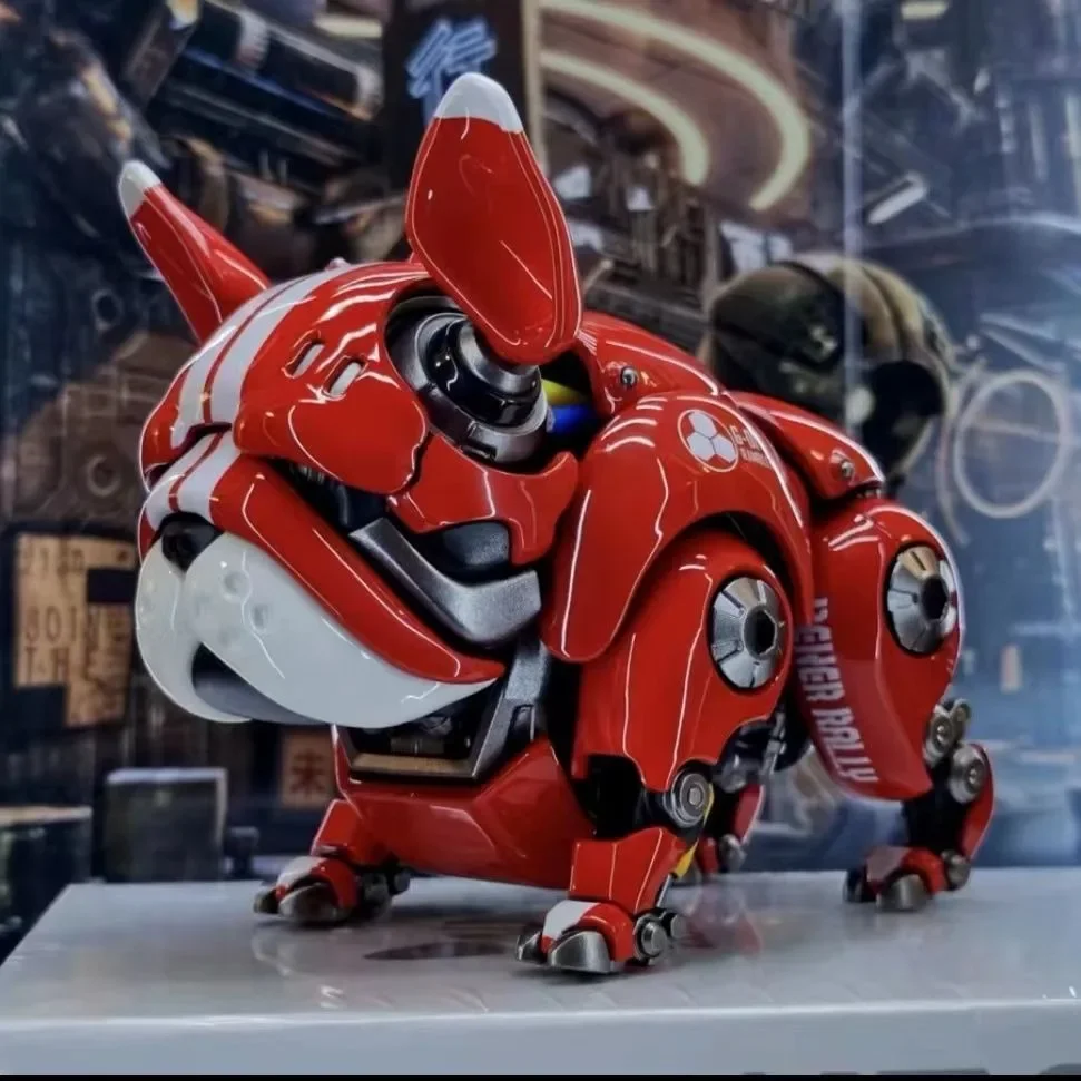 

Kawaii Joint Movable Robot Dog Mechanical Beast Bulldog Mech Doll Decoration Car Mounted Fadou Gift