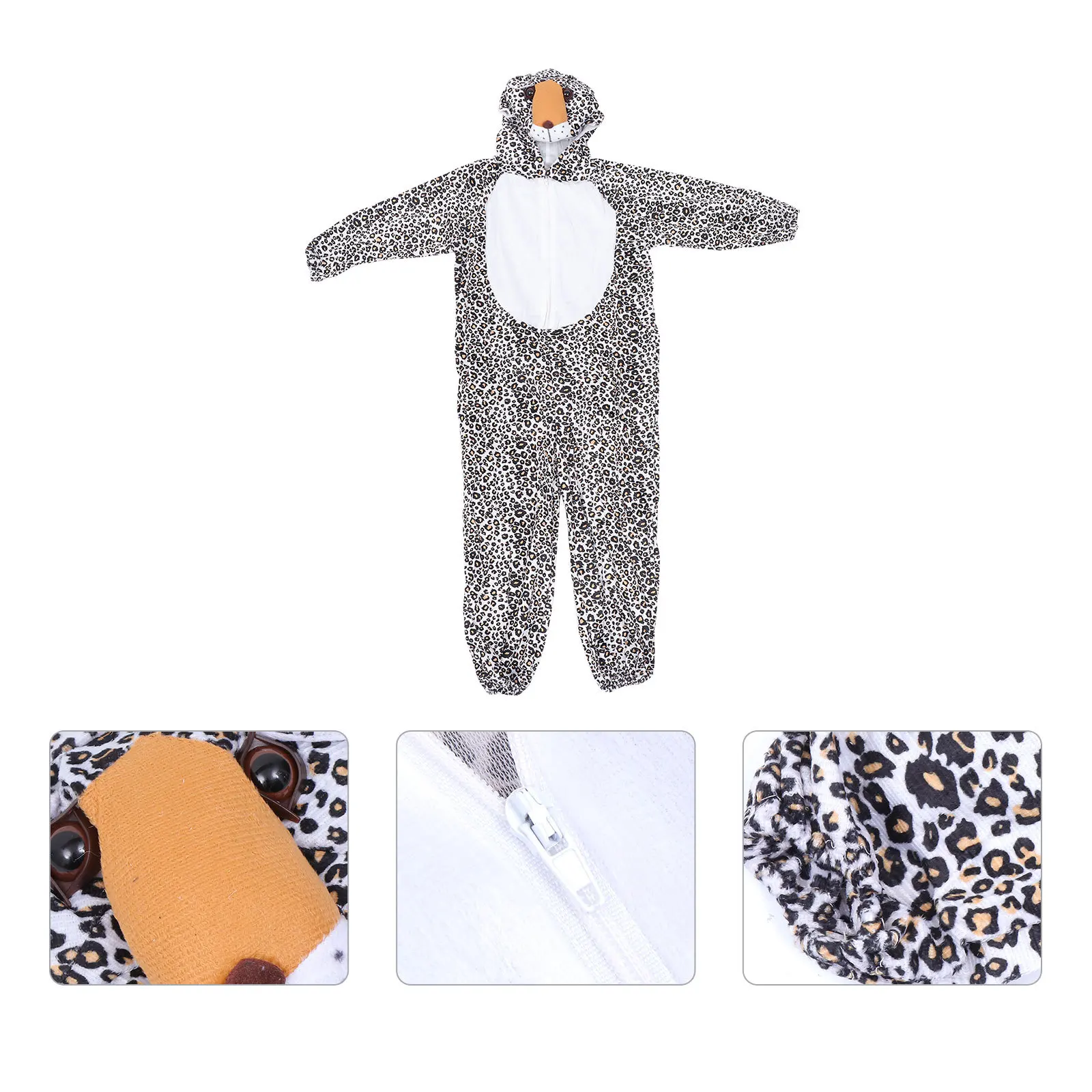 

1pc Leopard Costume Cotton Soft Breathable For Birthday Party School Stage Show Cosplay Clothing