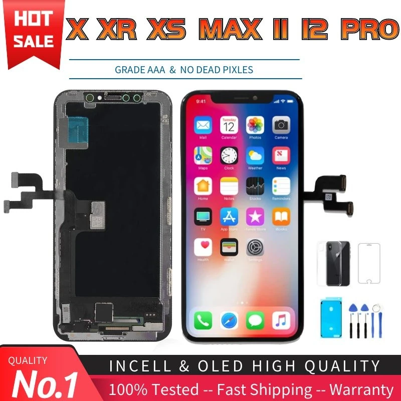 aaa-screen-for-iphone-x-xr-xs-11-12-pro-max-lcd-display-touch-digitizer-replacement-assembly-black-oled-incell-no-dead-pixels