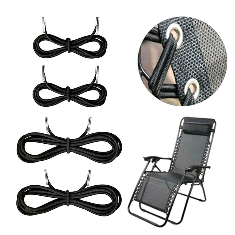 4Pcs Elastic Cord Folding Chair Reinforcement Replacement Bungee Rope Zero Gravity Recliner Laces Part Lounge Home Supplies