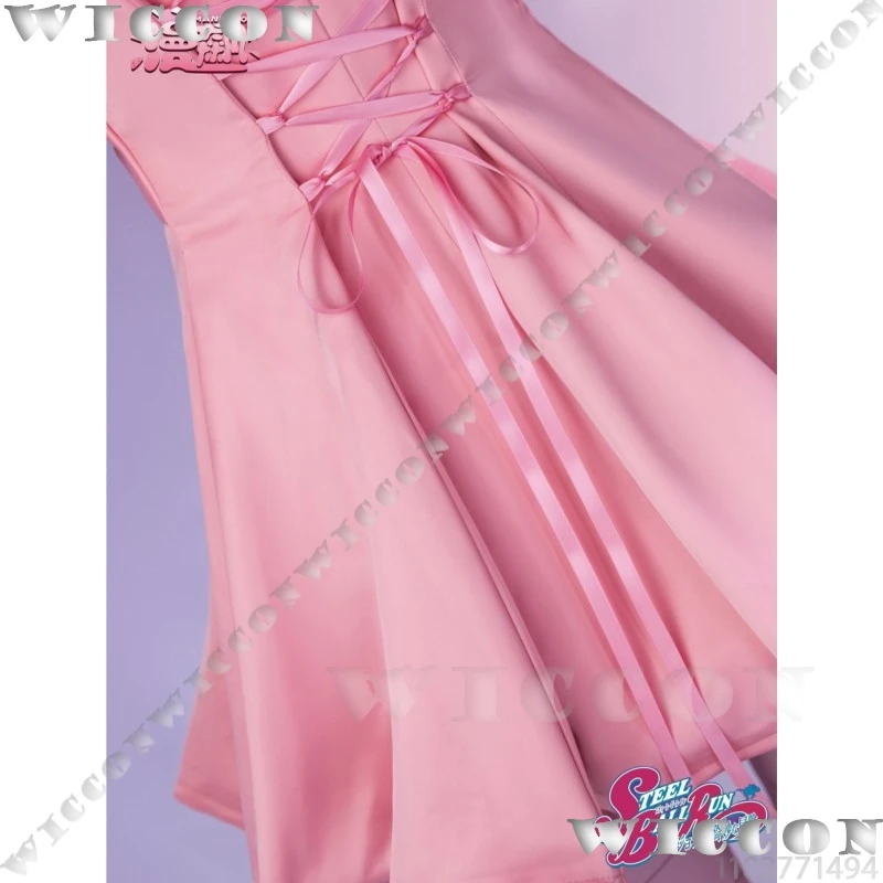 Lucy Steel Anime JO7 SBR Cosplay Costume American Sweethearts Pink Lolita Dress Blonde Wig Girl Woman Halloween Party Clothes - view 6