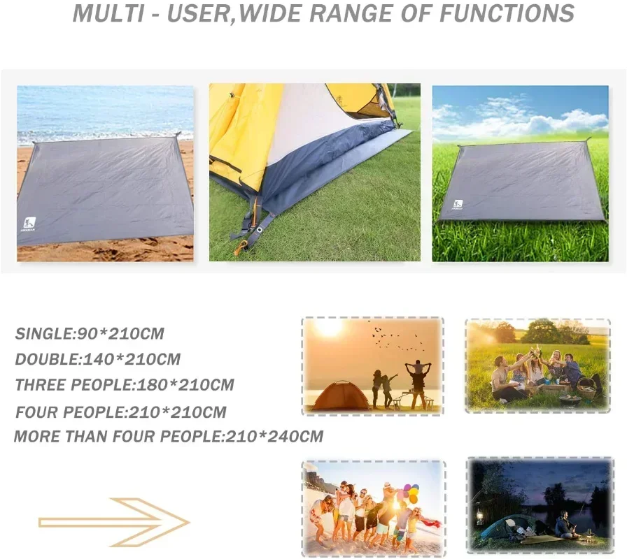 Outdoor Tent Floor Mat Portable Thicken Waterproof Oxford Cloth Picnic Mats Camping Tent Shade Cloth Canopy Sheet For Hiking