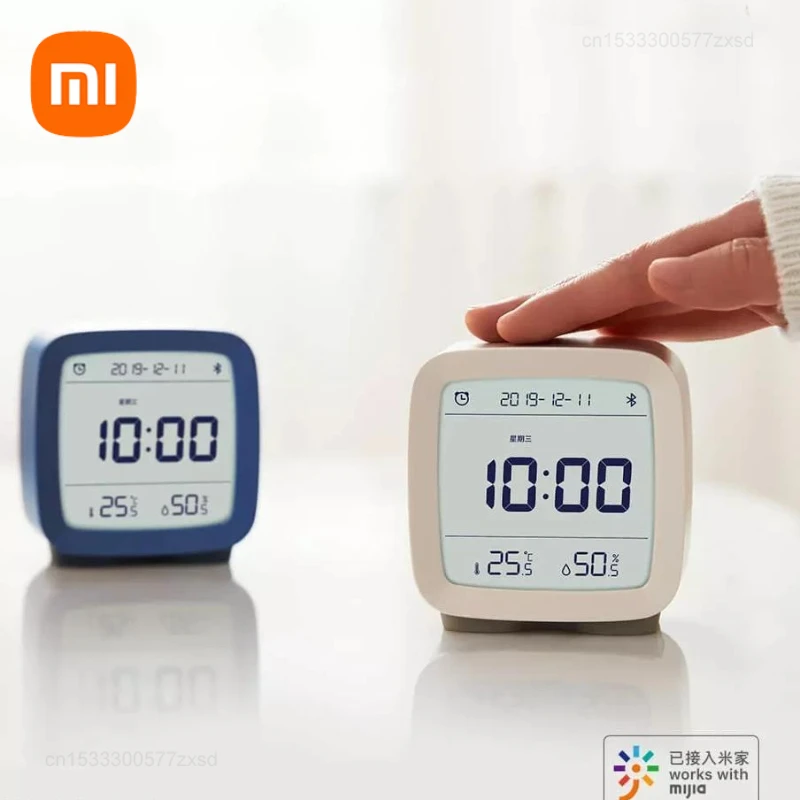 Xiaomi Qingping Bluetooth Alarm Clock Thermometer Hygrometer LCD Screen HD Backlit Multi-function Intelligent Adjustable Clock