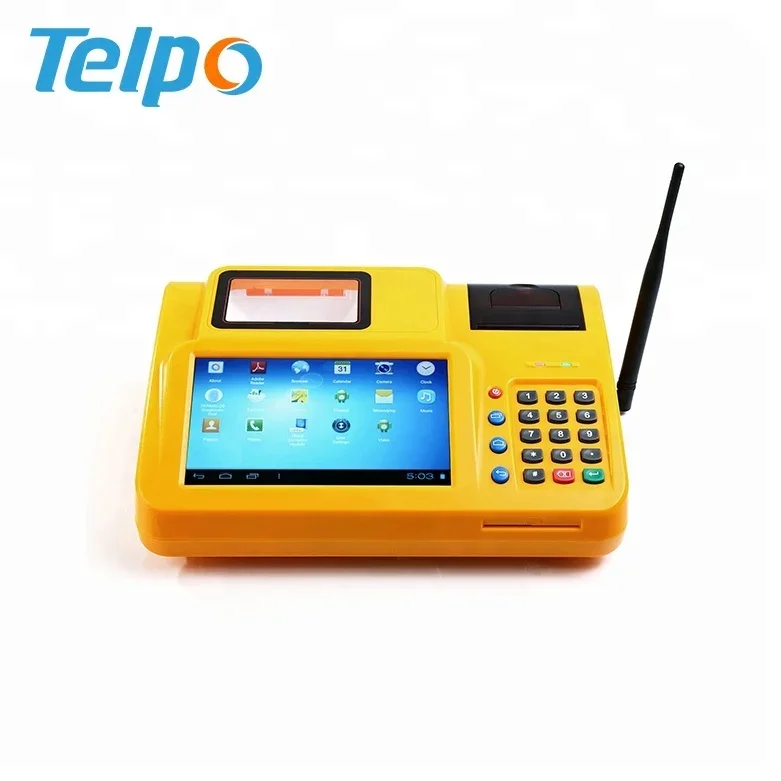 TPS550 Multi-communication Methods Smart Android POS Terminal With Fingerprint Scanner, Camera, Barcode Scanner