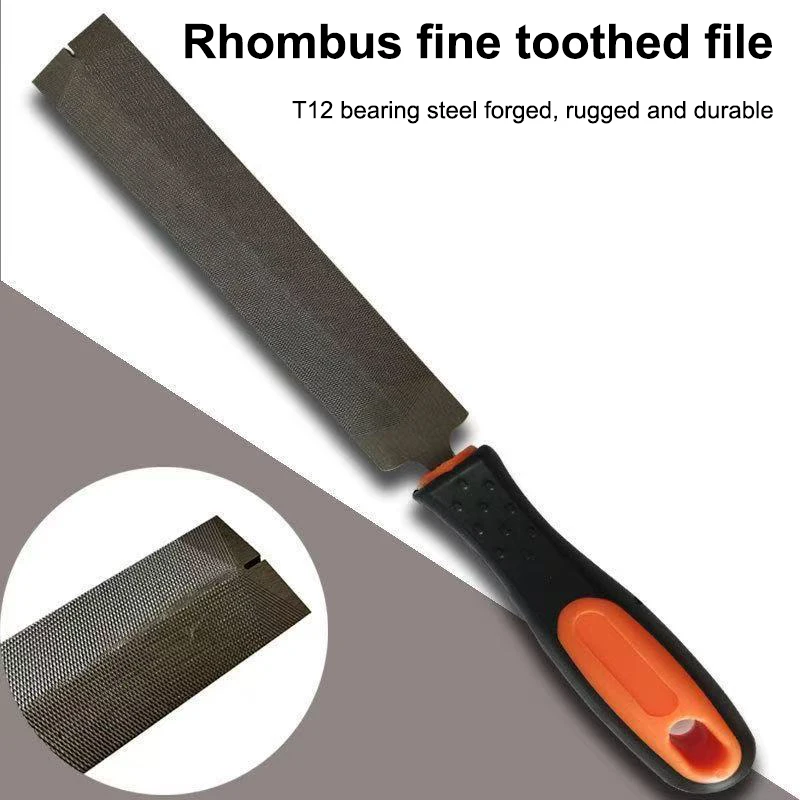 6/8Inch Diamond Rhombic Saw File Triangle Metal File Bearing Steel Wood Rasp for Sharpening Saw Blade Woodworking Tools