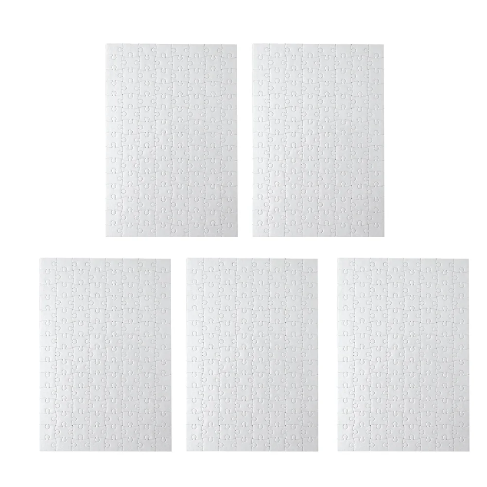 

5Pcs Blank Paper Puzzles A4 DIY Coloring Puzzle Game for Invitations Showers Home School Art Projects Creative Fun