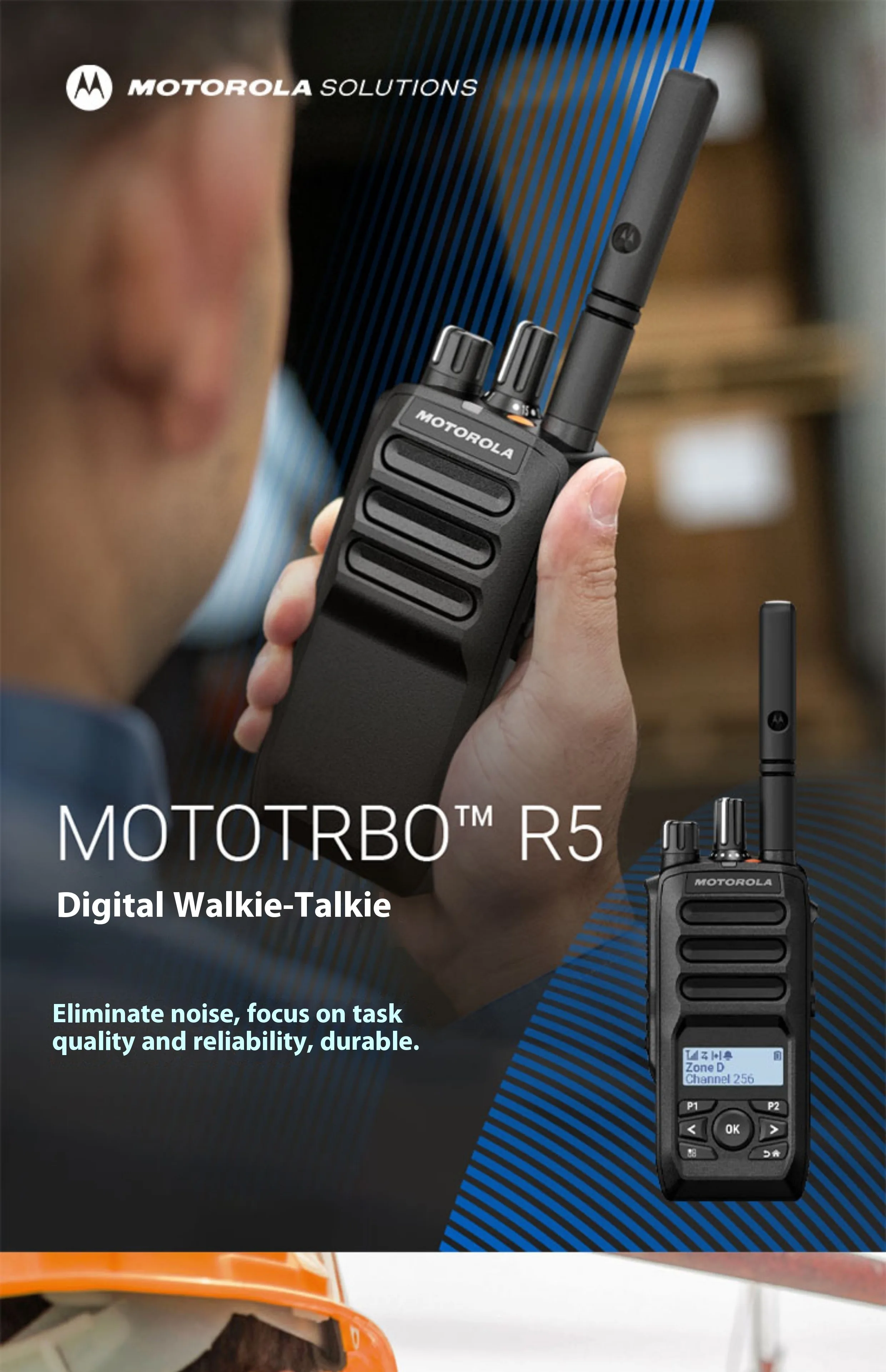 Мощная цифровая портативная радиостанция Motorola R5 U LKP — идеально подходит для профессиональных майнинговых и наружных сценариев