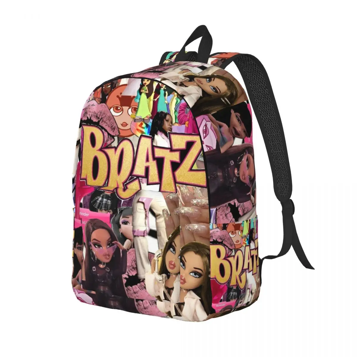 Bratz Asthetic Y2kchildhood Backpack for Preschool Primary School Student Doll Toys Bookbag Boy Girl Kids Daypack with Pocket