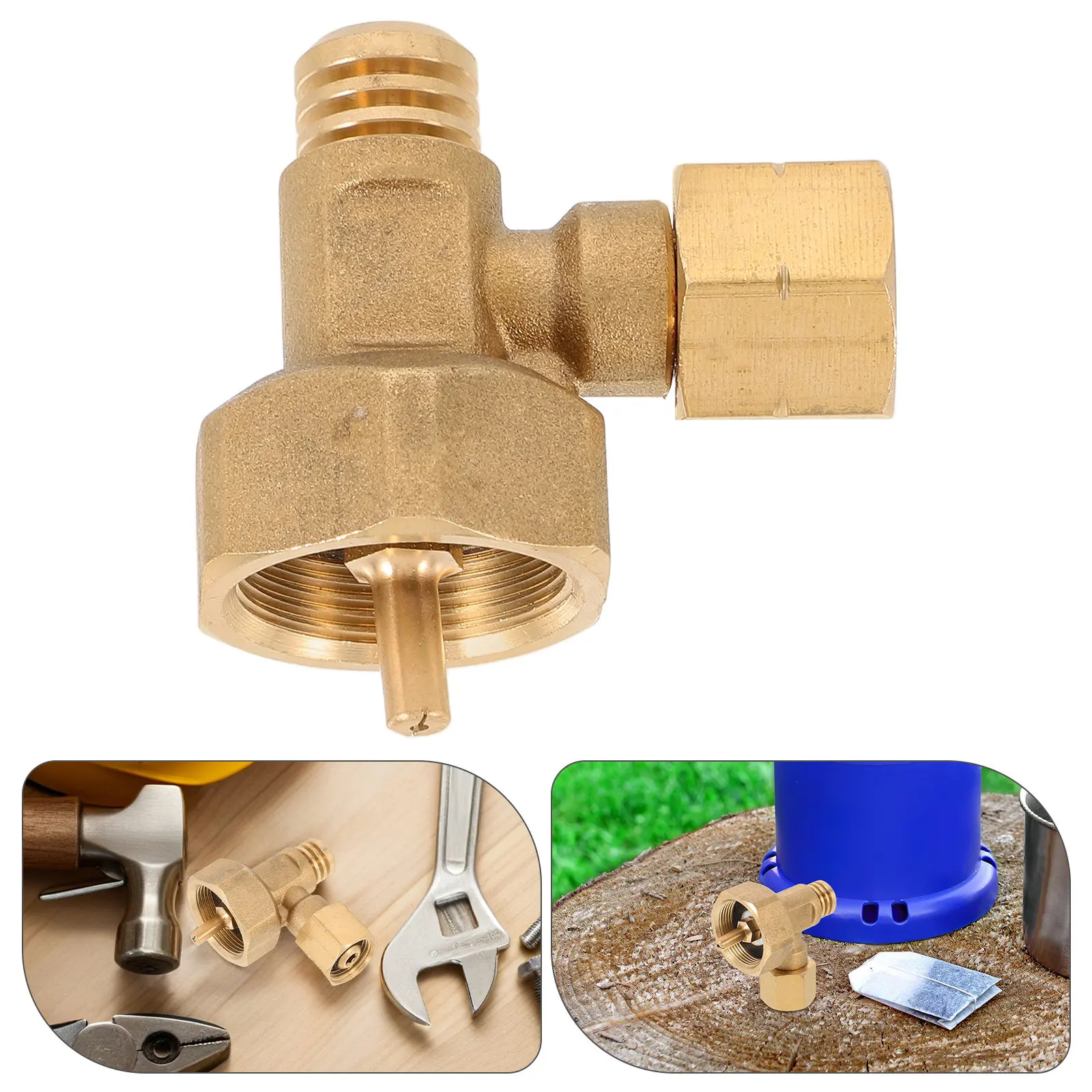 

Угловой адаптер для пропановой горелки, латунный, 90 градусов, для баллонов 1 фунт, фитинг для кемпинговых грилей и плит, аксессуар для приготовления пищи на открытом воздухе