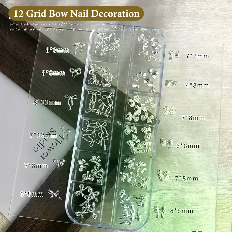 30/60 Uds. De dijes 3D de aleación exquisita para decoración de uñas, cinta de lazo Kawaii de lujo, joyería, decoración de diamantes de imitación para uñas, accesorios DIY