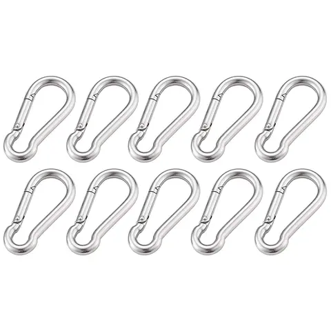 10Pcs 316 Stainless Steel Multifunctional Spring Snap M4 M5 M6 M7 M8 Carabiner Quick Link Lock Ring Hook