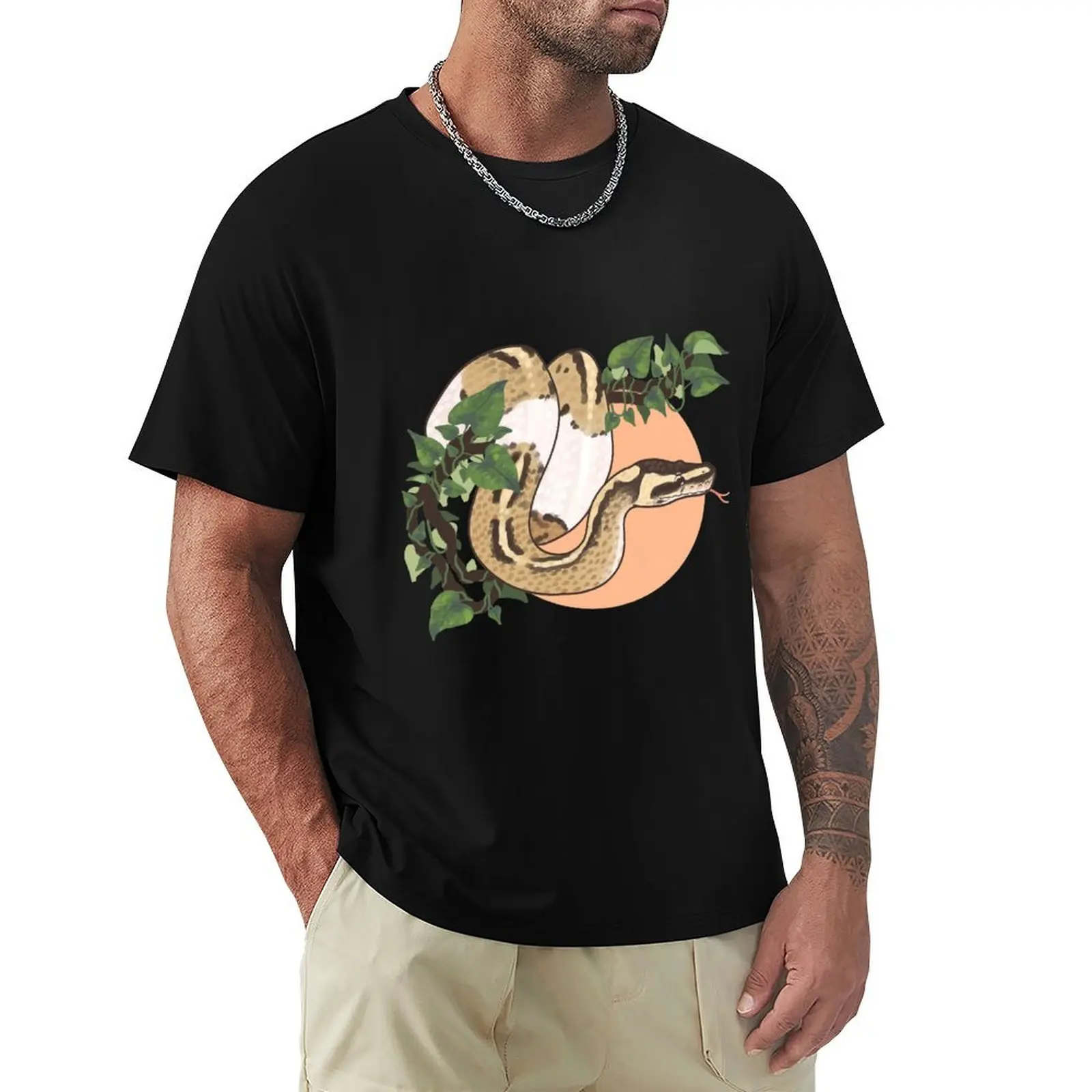 Ball Python on a Vine T-Shirt Durable Work Wear T-Shirt