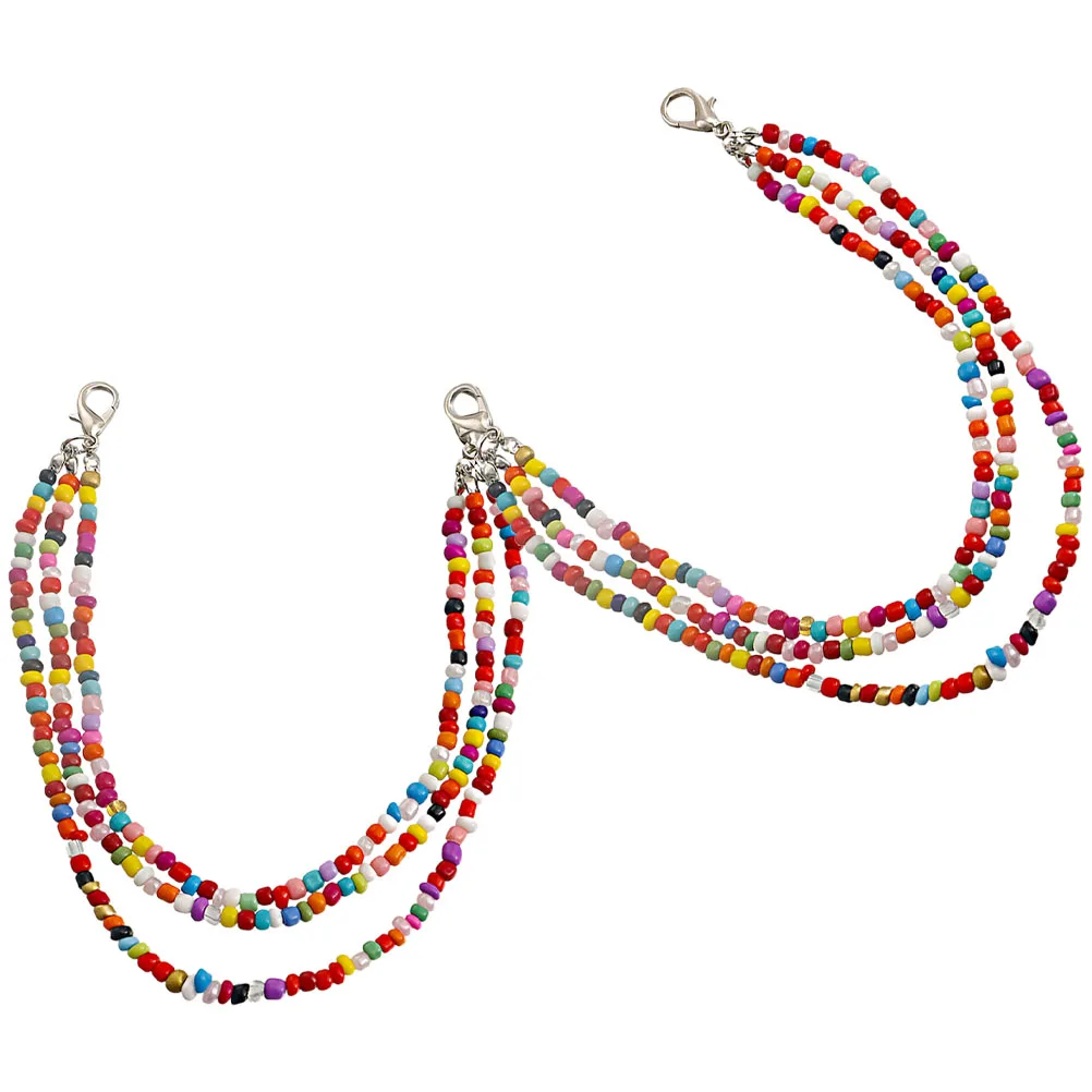

White Beads Multi layer Shoe Chain Women Shoe Chains For Girl Accessories Girl Sneakers Boot Decorations
