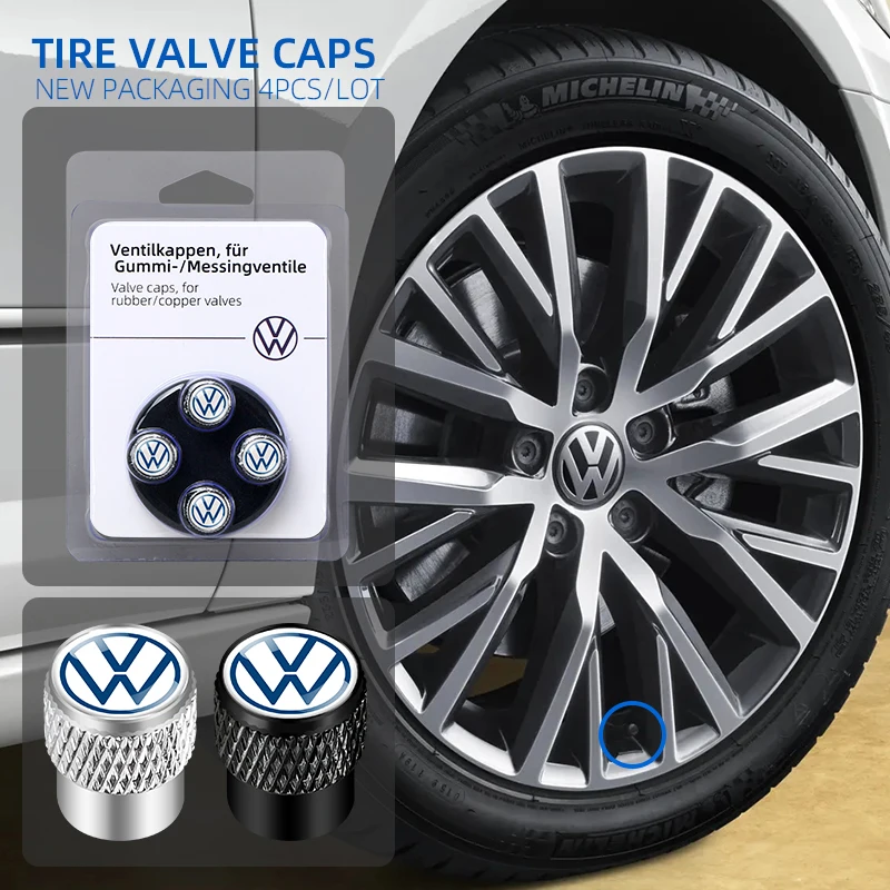 Tampa da válvula de ar da haste da roda de carro, capa contra poeira do pneu para volkswagen vw gti r rline golf 7 golf 6 polo tiguan passat jetta acessório