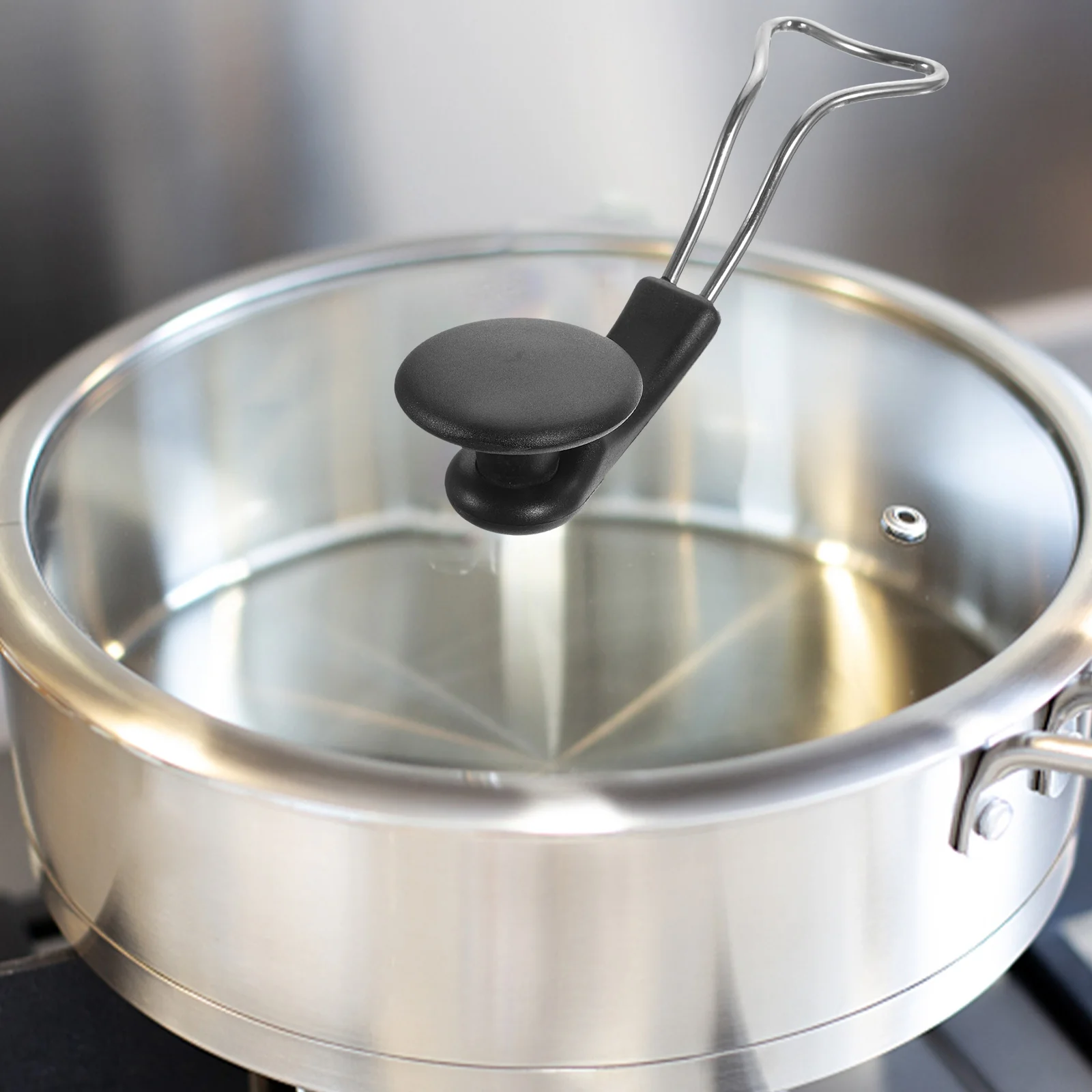 

4pcs Replacement Universal Pot Lid Handle Sturdy Stainless Steel Heat Resistant Ergonomic Pan Cover Knob Compact Wear-Resistant