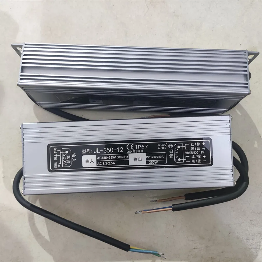 1pcs IP68 350W DC12V DC24V Transformer /Driver  Waterproof For Indoor Outdoor LED Light