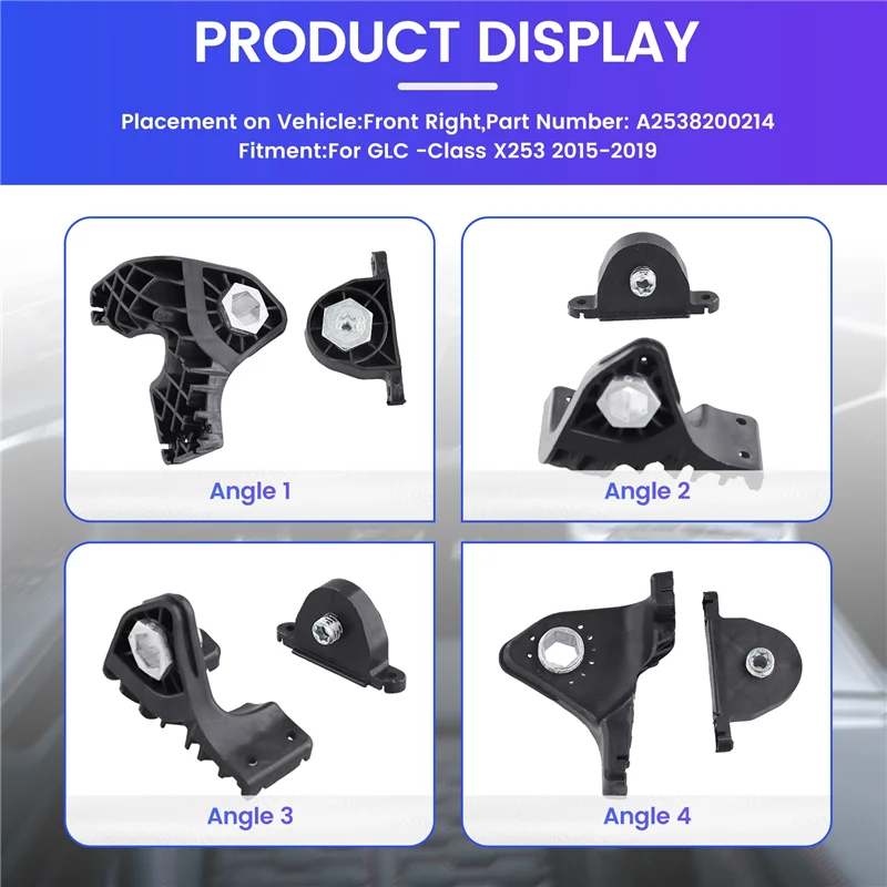 مجموعات دعامة إصلاح المصابيح الأمامية للسيارة GLC-Class X253 2015-2019 RS قوس مخلب ثابت