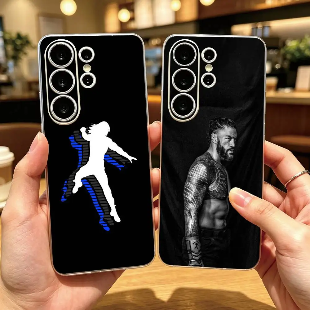 Pro W-Wrestler Roman Reigns  Phone Case Transparent Silicone Soft For Samsung S25,S24,S21,S22,S23,S30,Ultra,S20,Plus,Fe Gift