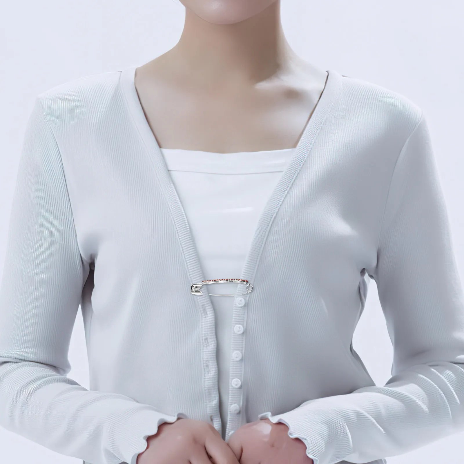 11Pcs Pearl Decorated Safety Pins Waist Tightener for Women Fashion Brooch Style Cinch Clip Dress Skirt Pant Waistband Fix