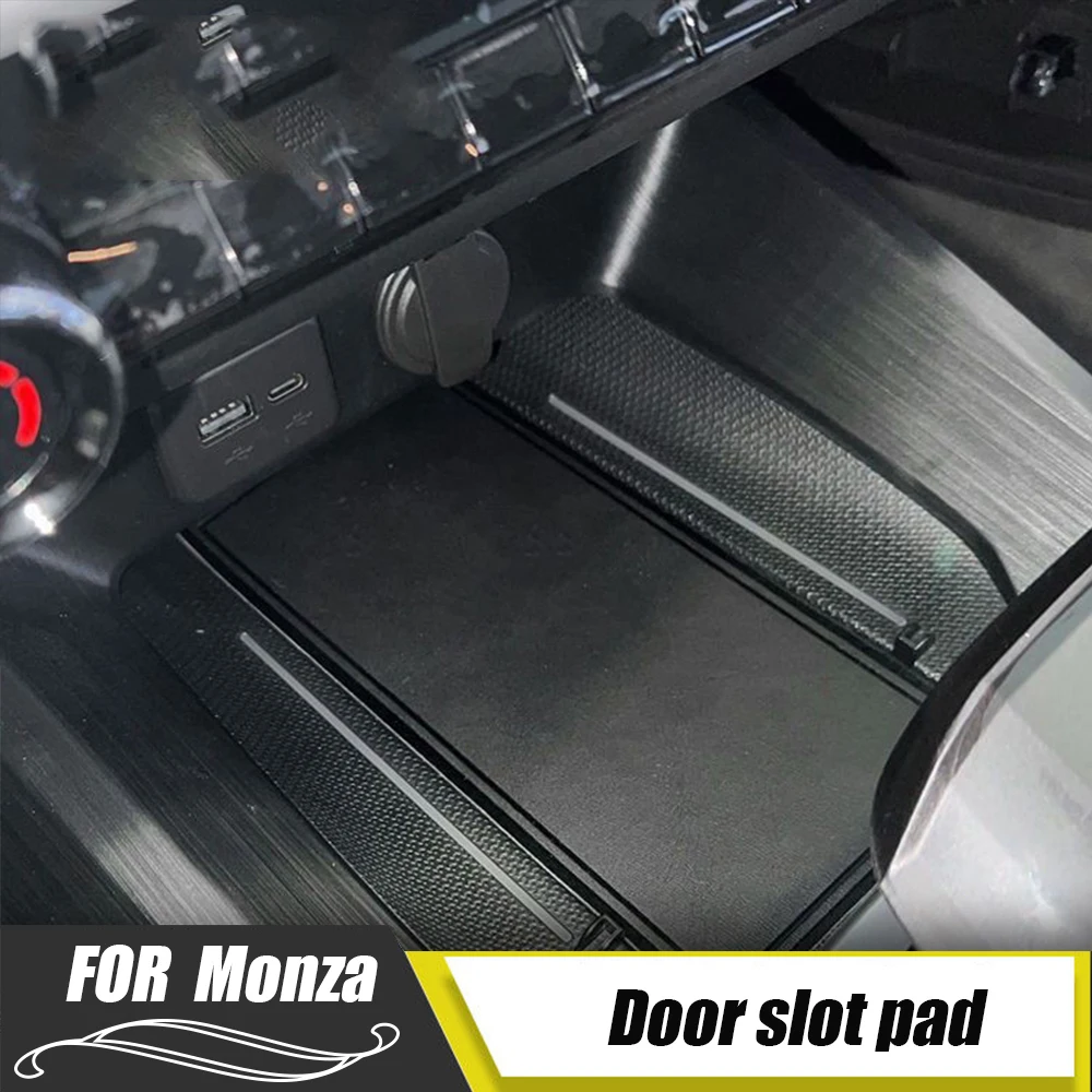 Leather Protect Car For Chevrolet Monza 2023 Accessories Anti-Slip Gate Slot Cup Pad Mat Door Groove Non-Slip Pad Water Coaster