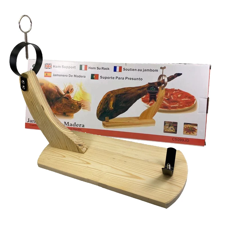 Log Wooden Spain Iberian Ham Rack Large Rack Holder Lamb Leg ham Slicer Special Rack Home Kitchen Bar Restaurant Chef Accessory