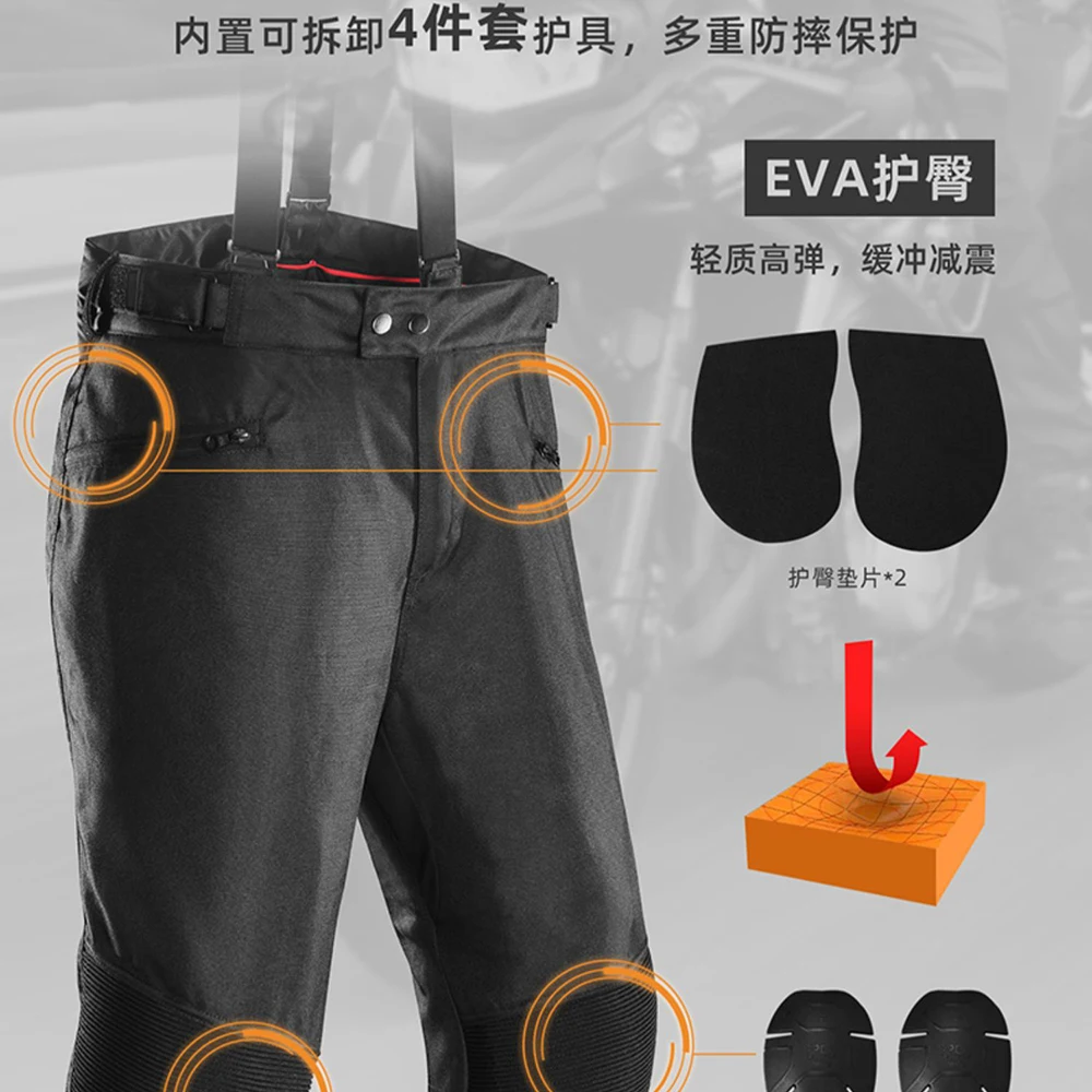 M-3XL ear-resistant Motorcycle Pants Anti-fall Motorcycle Protection Equipment Reflective Motocross Pant Waterproof Biker Pants