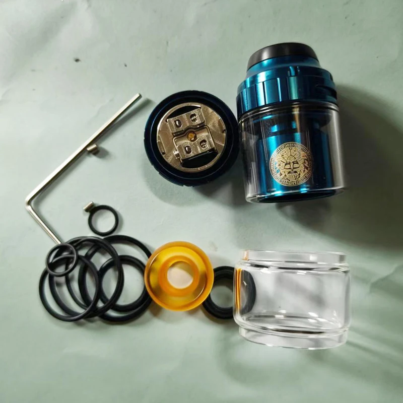 DIY Zeus X RTA 25mm 4.5ml Yeniden İnşa Edilebilir Tank 810 Delrin Damla Ucu Hava Akışı Sızdırmaz Çift Bobinli Dekoratif Yedek Parçalar