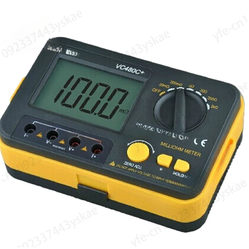 New High Precision Multimeter Digital Milli-ohm Multimeter Low Resistance Tester VC480C+ Digital Milliohm Meter