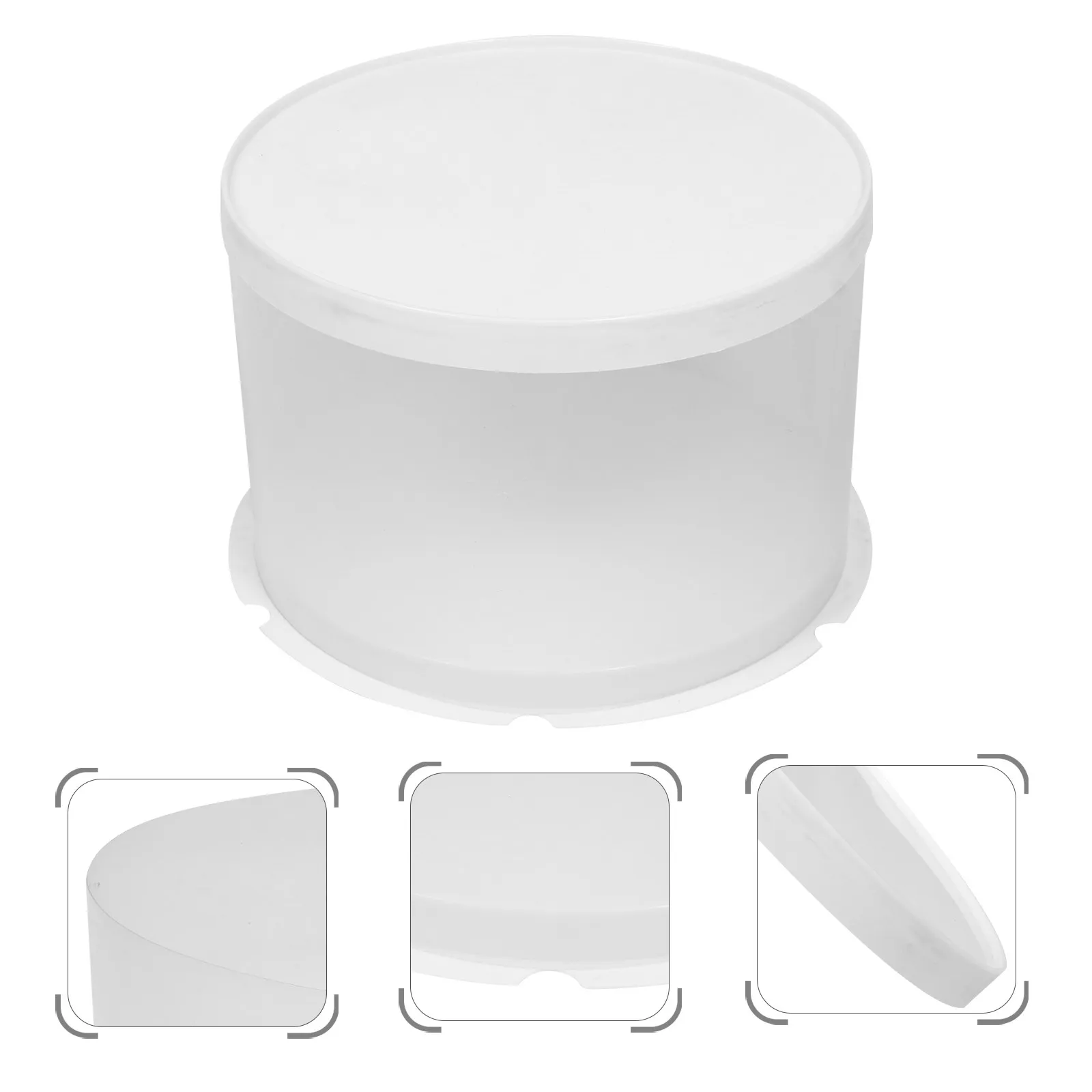 1Pcs Cake Box Environmentally Friendly Transparent Round Dessert Packing Box Cake Container for Birthday Baked Food Storage