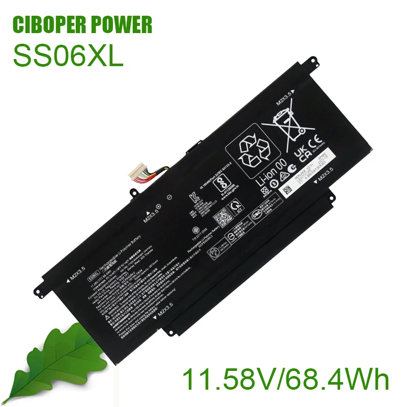 CP Laptop Battery SS06XL 11.58V/68.4Wh For Elite Dragonfly G3 Series HSTNN-OB2M TPN-DB0O M64310-271 M73476-005 L80373-005