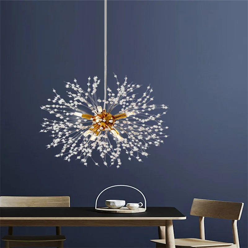 

Dandelion Crystal Chandelier Nordic Chandelier Clothing Store Chandelier Round Bedroom Lamp