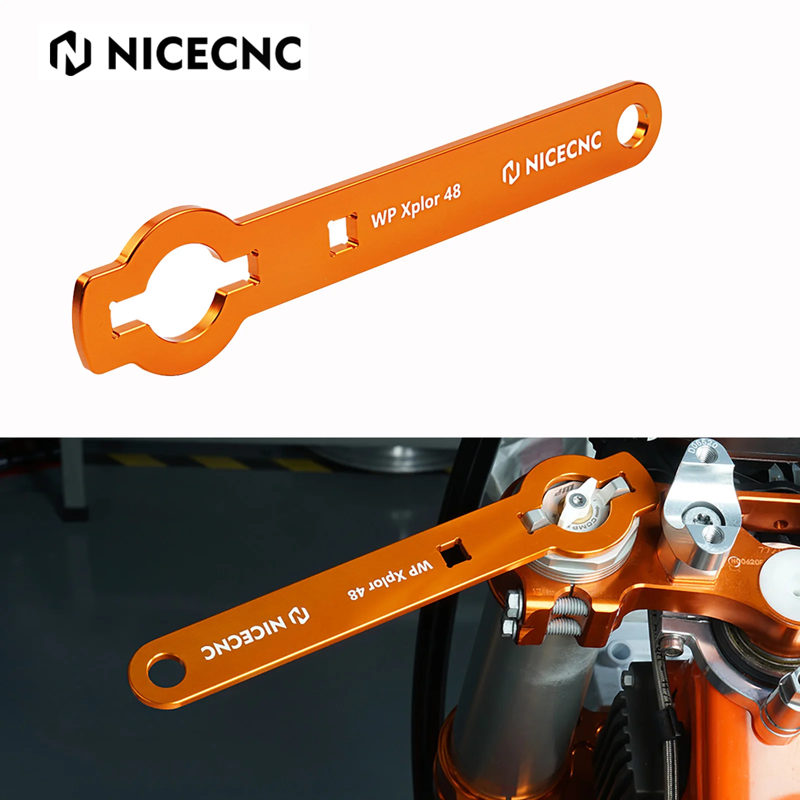 

NICECNC For KTM EXC-F 350 2017-2022 XC-W 300 Six Days For HUSQVARNA TE 300 48MM WP Xplor Fork Cap Wrench Pre load Adjuster Tool