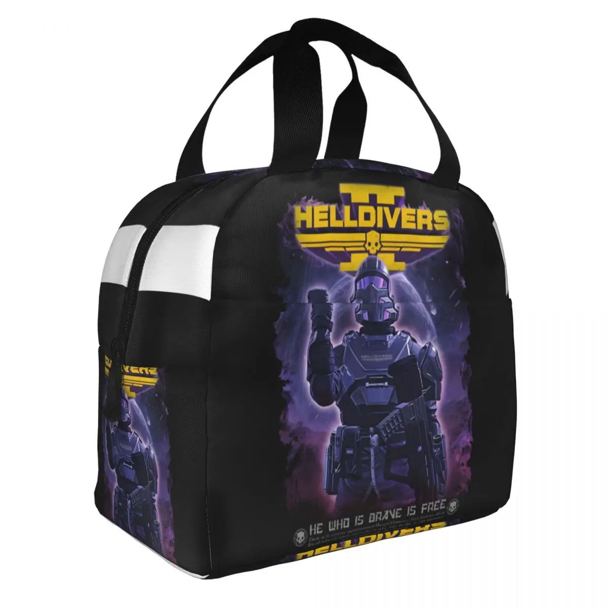 For Women Men Adults Food Preservation Bag Poster Fanart Large Helldivers 2 Leakproof InsulatedFood BagsFor Outdoor