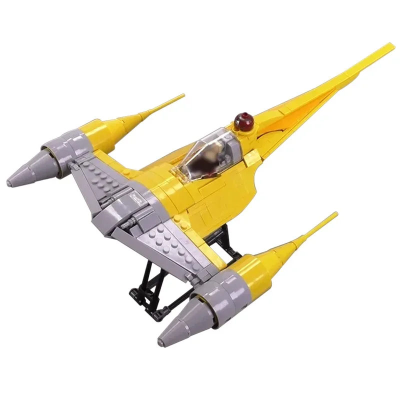 Space Series N-1 Yellow Aircraft High-tech Navigator Airplane Building block model MOC-13997 Toys for Children Birthday Gift