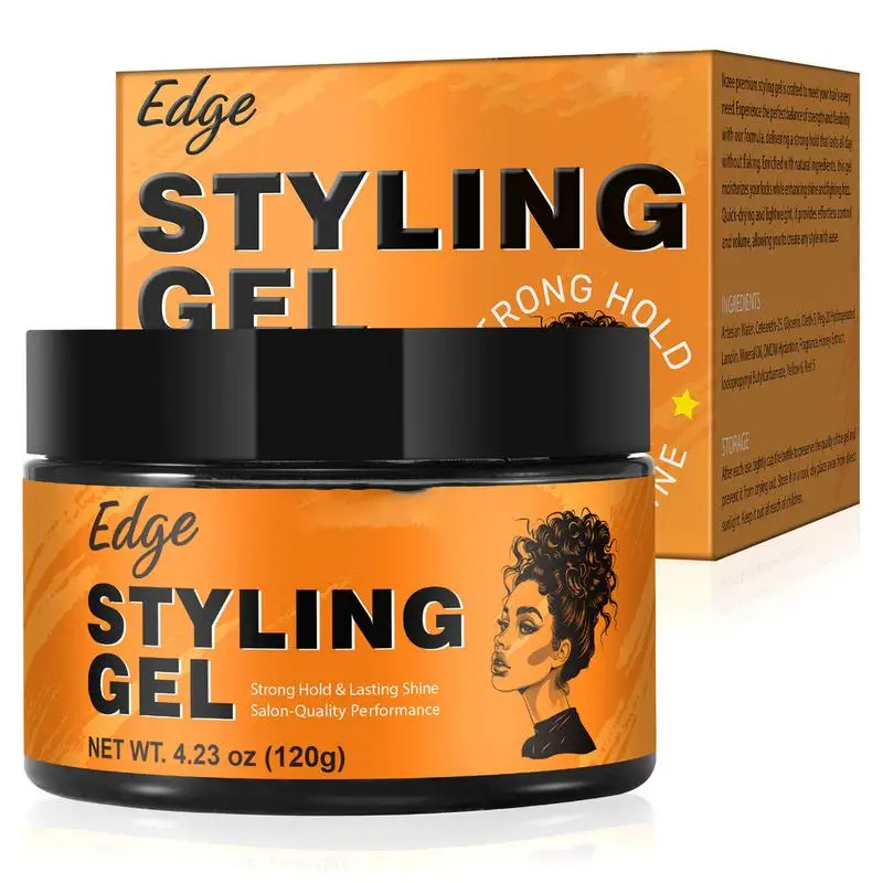 Strong Hold Hair Gel Professional Hair Finishing Gel Strong Hold Hair Gels Natural Shine Easy Wash Out for Naturally Curly