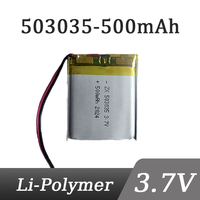 503035  Polymer Battery 3.7V 500mAh Lithium 3Volt Li Po Ion Lipo Rechargeable Batteries for Dvd GPS Navigation