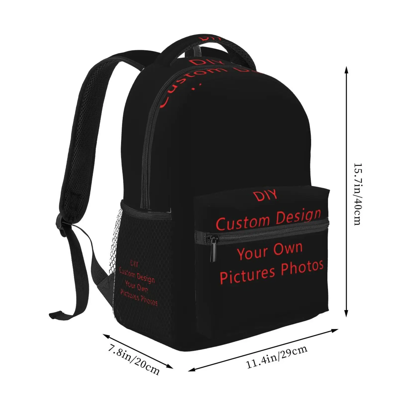 Personal Customize Lunch Bag Backpack Oxford Cloth with Print Logo Custom Your Pictures Pencil Case DIY Bags