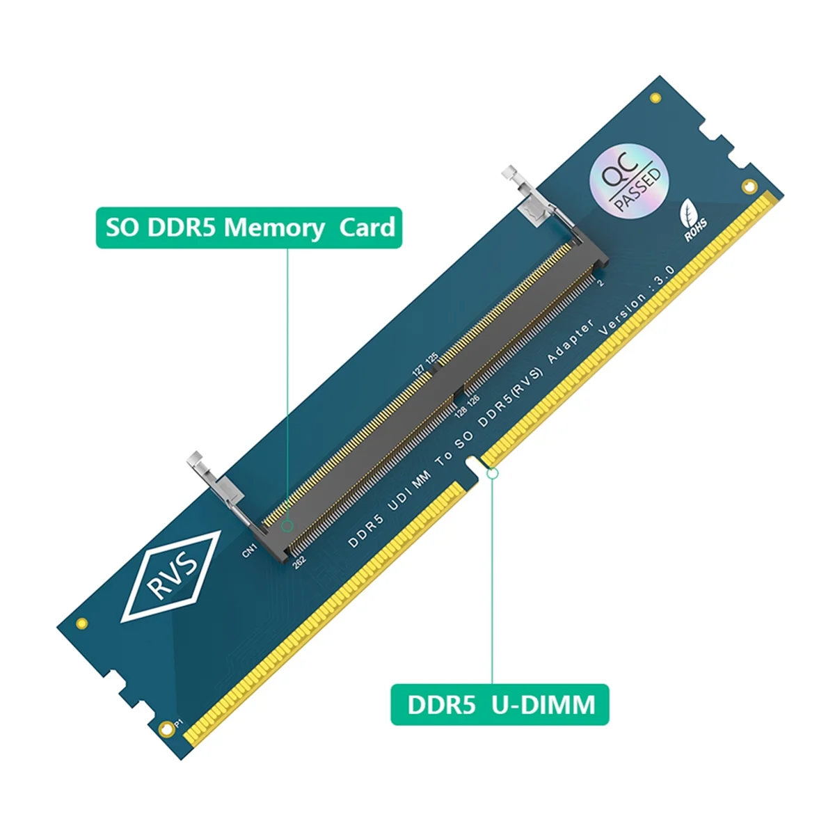 Laptop DDR5 RAM to SO DDR5 U-DIMM Desktop Adapter Card,_N34R