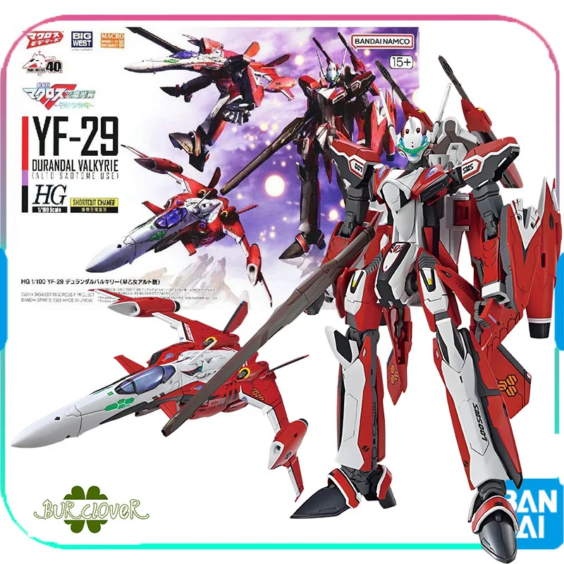 

BANDAI Original HG 1/100 THE SUPER DIMENSION FORTRESS MACROSS YF-29 DURANDAL VALKYRIE Anime Action Figure Assembly Model Toys